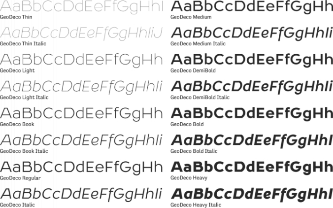 GeoDeco Font Preview