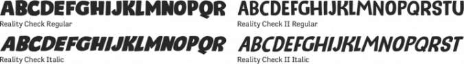 Reality Check Font Preview