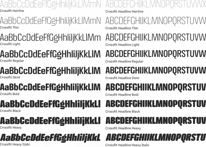 Crossfit Font Preview