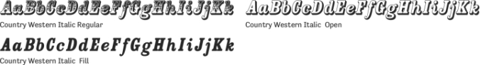 Country Western Italic font download