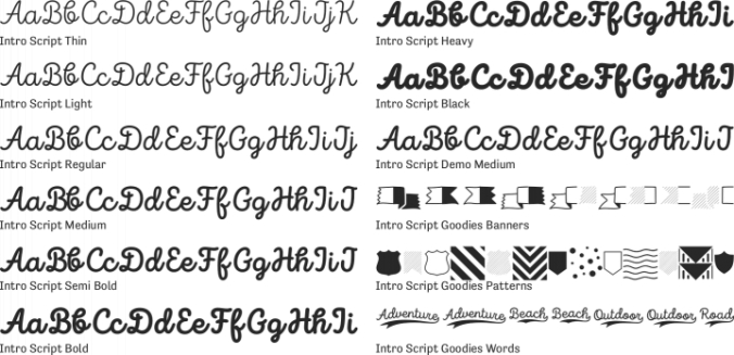 Intro Script Font Preview