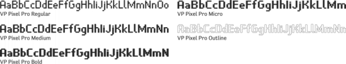 VP Pixel Pro Font Preview