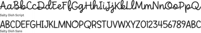 Salty Dish Font Preview