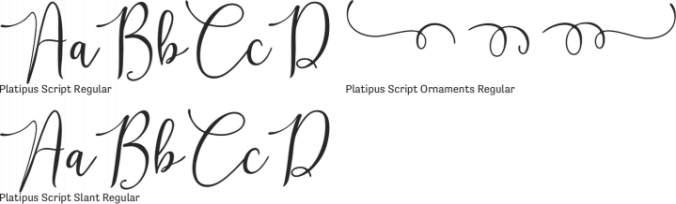 Platipus Script Font Preview