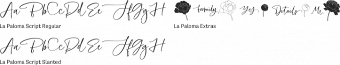 La Paloma Script Font Preview