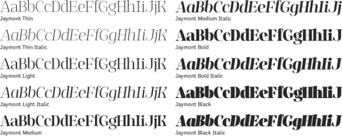 Jaymont Font Preview
