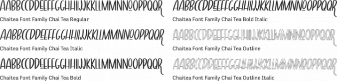 Chaitea Font Family Font Preview