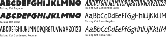 Talking Cat Font Preview