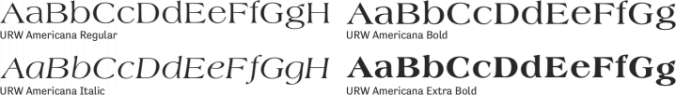 URW Americana Font Preview