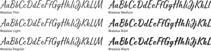 Waialua Font Preview