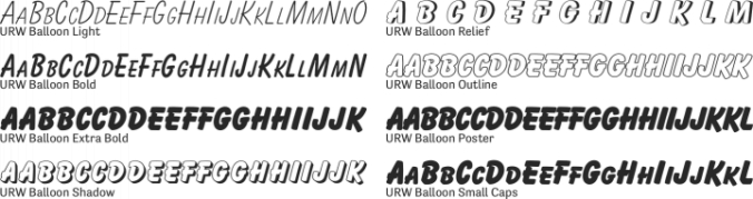 URW Balloon Font Preview