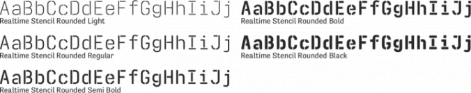 Realtime Stencil Rounded Font Preview