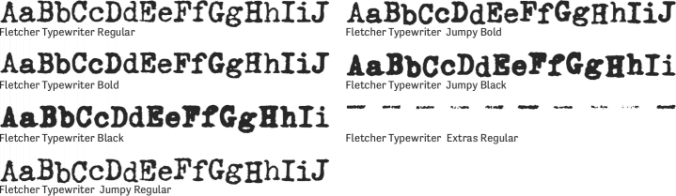 Fletcher Typewriter Font & Extras Font Preview