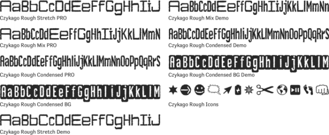 Czykago Rough Font Preview