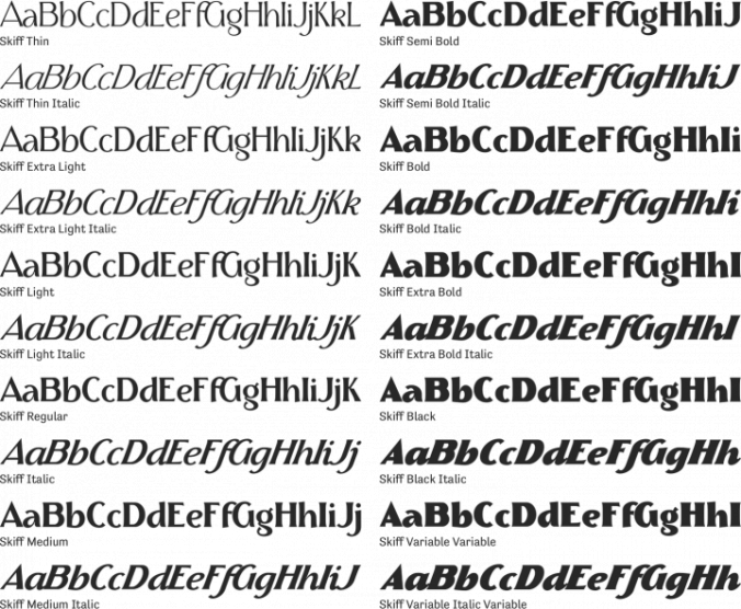 Skiff Font Preview