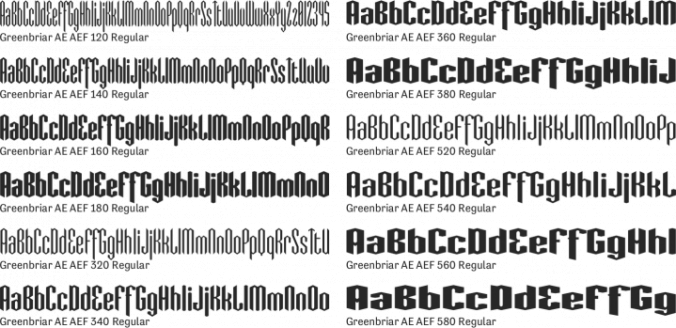 Greenbriar AE Font Preview