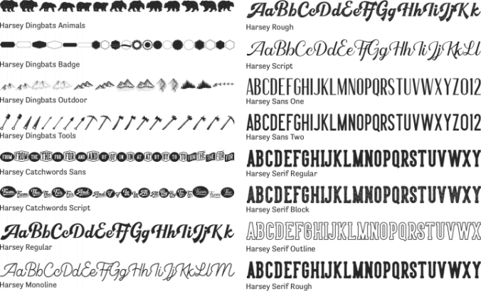 Harsey Font Preview