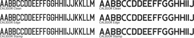 CALIGOR Font Preview