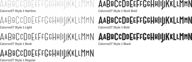 Catorze27 Style 1 Font Preview