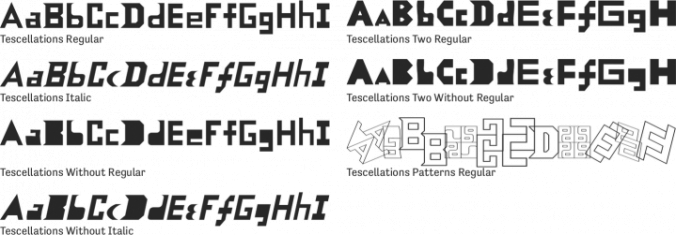 Tescellations Font Preview
