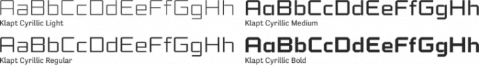 Klapt Cyrillic Font Preview