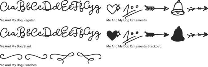 Me and my dog Font Preview