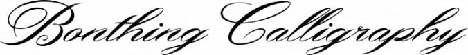 Bonthing Calligraphy Font Preview