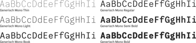 Generisch Mono Font Preview