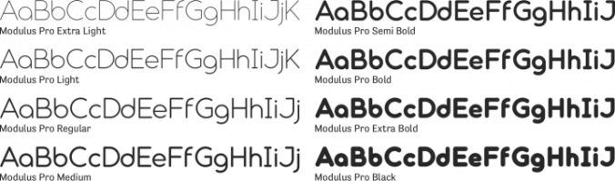 Modulus Pro Font Preview