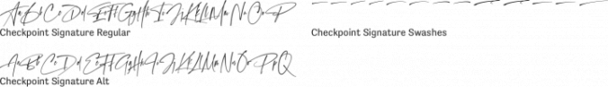 Checkpoint Signature Font Preview