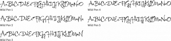 Wild Pen Font Preview