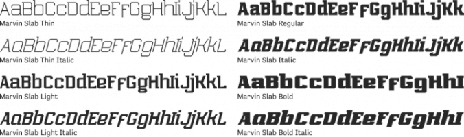 Marvin Slab Font Preview