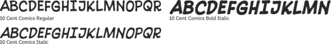 10 Cent Comics font download
