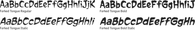 Forked Tongue Font Preview
