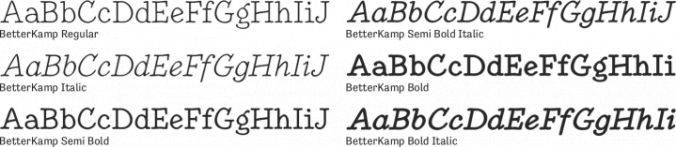 BetterKamp Font Preview