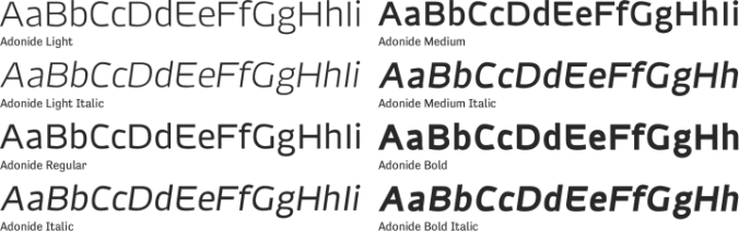 Adonide Font Preview