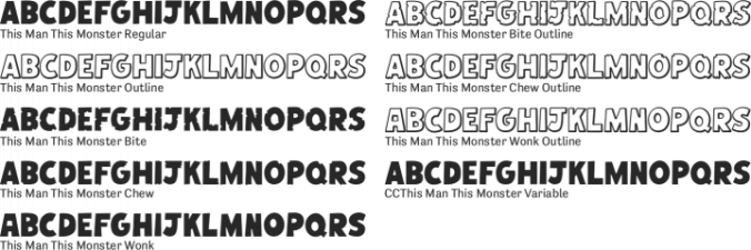 This Man This Monster Font Preview