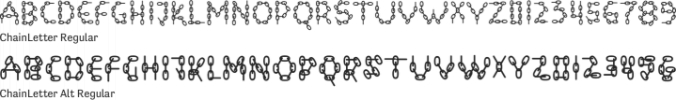 ChainLetter Font Preview