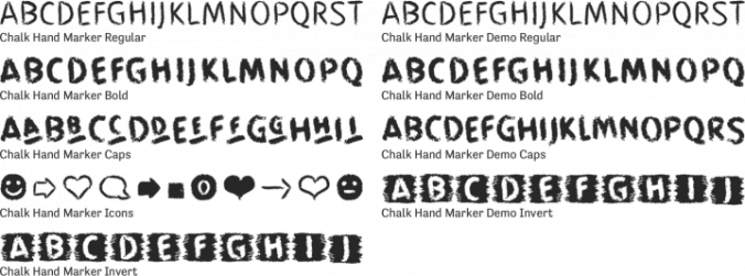 Chalk Hand Marker Font Preview