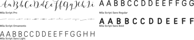 Mila Script Pro Font Preview