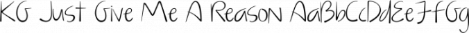 KG Just Give Me A Reason font download