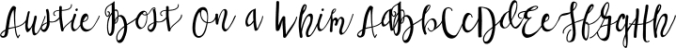 Austie Bost On a Whim Font Preview