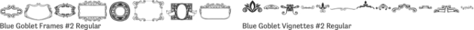 Blue Goblet Frames and Vignettes 2 Font Preview