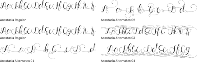 Anastasia Font Preview