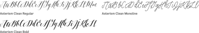 Asterism Clean Font Preview