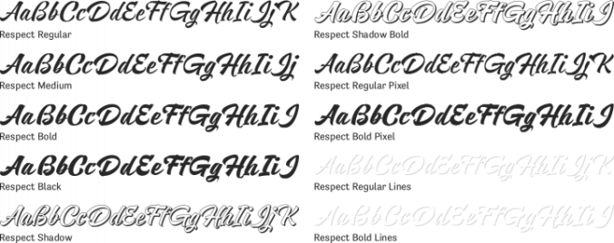 Respect Font Preview