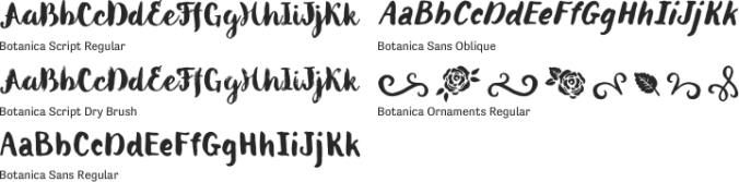 Botanica Font Preview