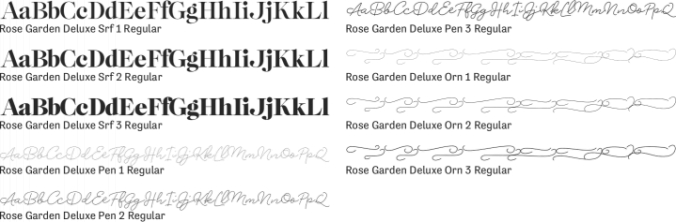 Rose Garden Deluxe Font Preview