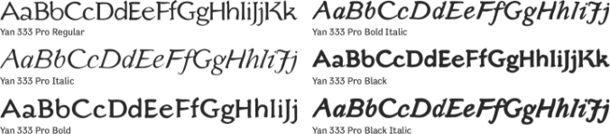 Yan 333 Pro Font Preview