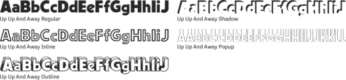 Up Up And Away Font Preview